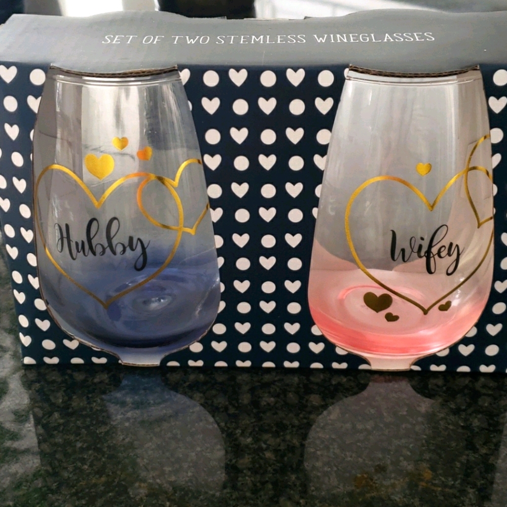 NWT Stemless Wine Glasses